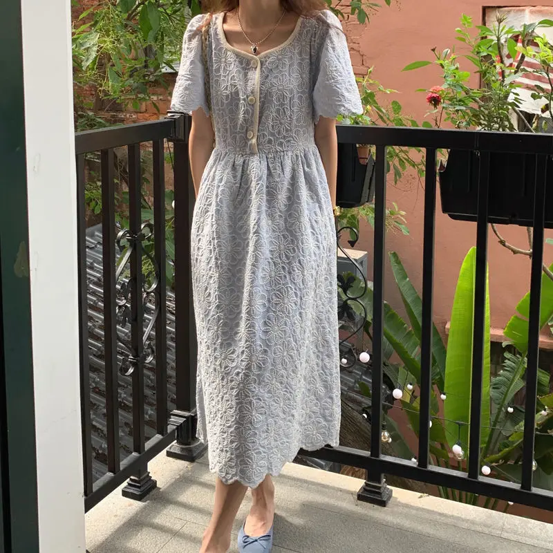 Florals Cotton Princess Slim Party Brief Loose 2022 Vintage Sweet Casual All Match Femme Chic Midi Dresses
Florals Cotton Princess Slim Party Brief Loose 2022 Vintage Sweet Casual All Match Femme Chic Midi Dresses