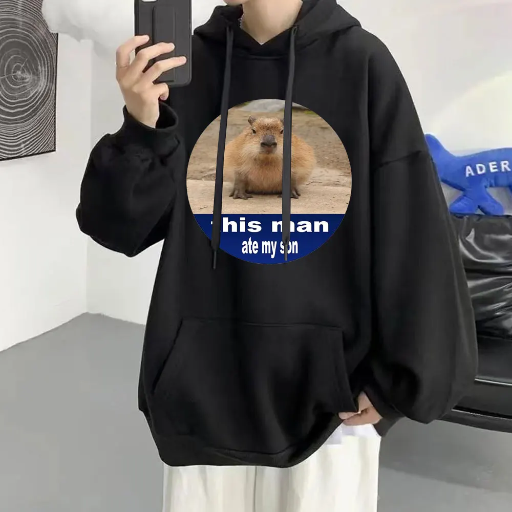 Autumn Winter Hoodie Funny This Man Ate My Son Capybaras Manga Print Hoodies Men Women Sweatshirt Couples Fleece Punk Streetwear
Autumn Winter Hoodie Funny This Man Ate My Son Capybaras Manga Print Hoodies Men Women Sweatshirt Couples Fleece Punk Streetwear