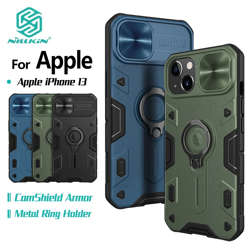

Nillkin Case For iPhone 13 Pro Max CamShield Armor Heavy Protection Shockproof With Camera Privacy Protection Slider Back Cover