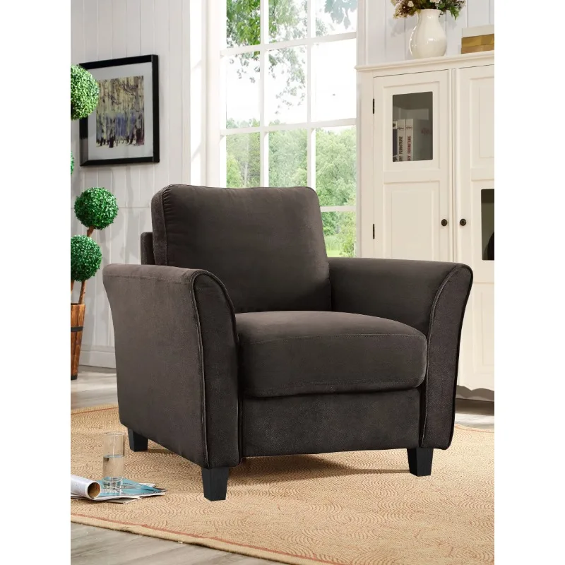 

Lifestyle Solutions Alexa Club Chair, Brown Fabric