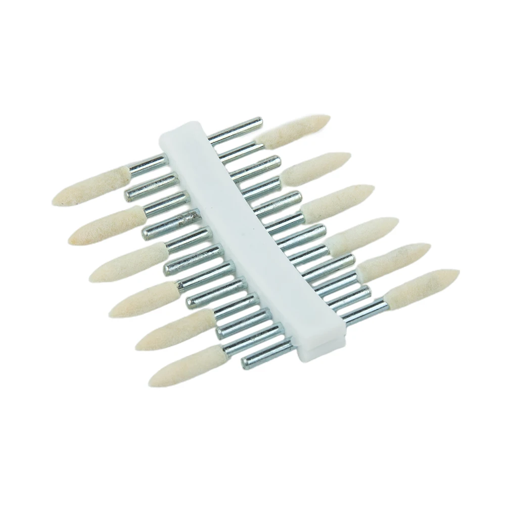 12pcs Wool Grinding Head 2.35mm Shank Polishing Burrs Buff Cone Metal Ceramic Glass Electric Rotary Grinding Machine Tools
12pcs Wool Grinding Head 2.35mm Shank Polishing Burrs Buff Cone Metal Ceramic Glass Electric Rotary Grinding Machine Tools