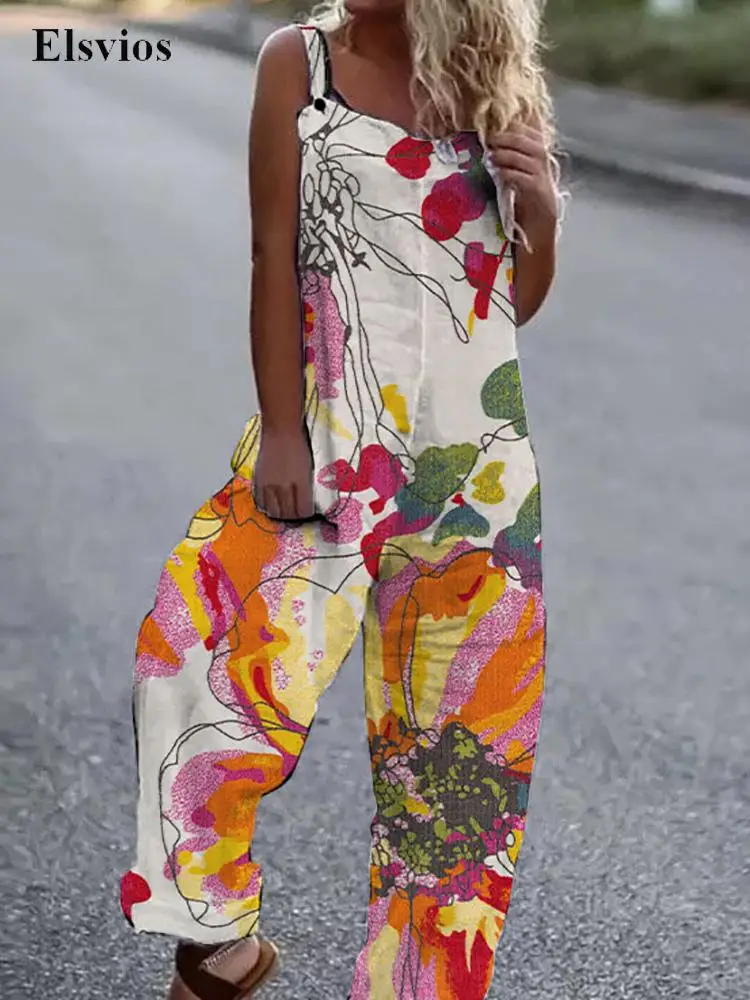 Retro Harajuku Strappy Loose Jumpsuit Overalls Women Casual Wide Leg Pant Beach Playsuit Summer Fashion Print Sleeveless Romper
Retro Harajuku Strappy Loose Jumpsuit Overalls Women Casual Wide Leg Pant Beach Playsuit Summer Fashion Print Sleeveless Romper