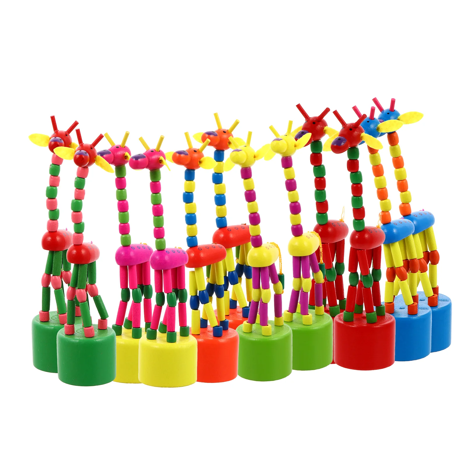 

Женская деревянная Танцующая животная, марионетка, жираф, игрушки для детей, Обучающие игрушки-качалки с пальцами