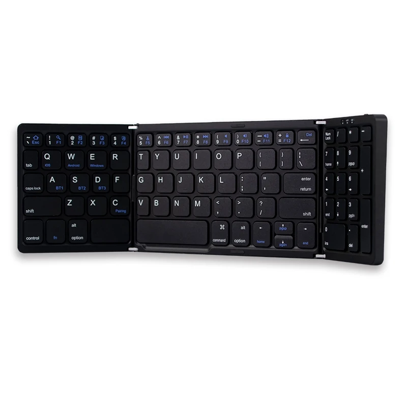 Foldable Keyboard Tri-Folding Wireless Keyboard Rechargeable Mini Keyboard With Touchpad Mouse For Windows Phone PC
Foldable Keyboard Tri-Folding Wireless Keyboard Rechargeable Mini Keyboard With Touchpad Mouse For Windows Phone PC