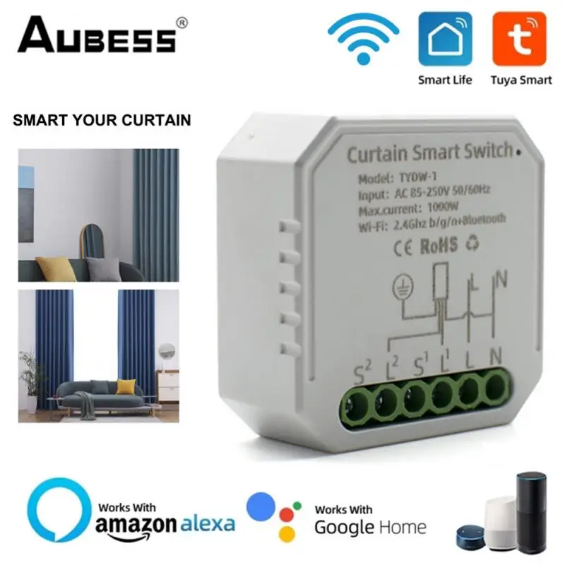 WiFi Smart Curtain Blinds Module Switch Roller Shutter Motor Tuya Wireless Remote Control Work With Alexa Google Home Smart Life
WiFi Smart Curtain Blinds Module Switch Roller Shutter Motor Tuya Wireless Remote Control Work With Alexa Google Home Smart Life