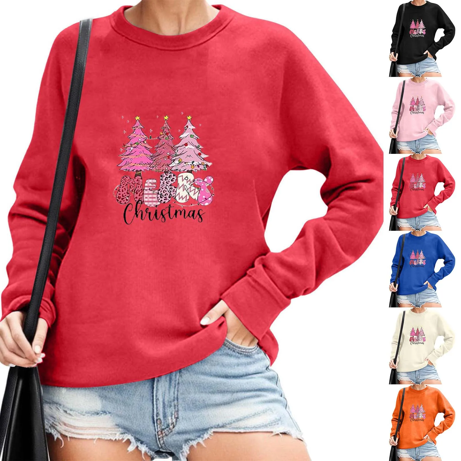 Женская Рождественская Толстовка, блузка с принтом рождественской елки, забавный топ с графическим буквенным принтом, свитшоты для женщин, вязаная водолазка большого размера
Женская Рождественская Толстовка, блузка с принтом рождественской елки, забавный топ с графическим буквенным принтом, свитшоты для женщин, вязаная водолазка большого размера