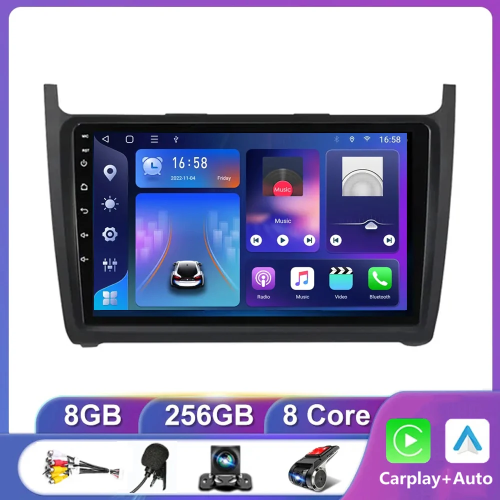 Автомагнитола CarPlay для VW, мультимедийный плеер на Android, с GPS, Wi-Fi, DSP, RDS, для Volkswagen POLO 5 sedan, 2008-2009, 2020-, типоразмер 2DIN
Автомагнитола CarPlay для VW, мультимедийный плеер на Android, с GPS, Wi-Fi, DSP, RDS, для Volkswagen POLO 5 sedan, 2008-2009, 2020-, типоразмер 2DIN