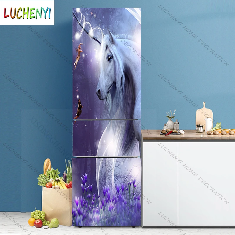 3D self-adhesive refrigerator plastic wrap freezer stickers refrigerator wallpaper cartoon magic unicorn custom refrigerator sti
3D self-adhesive refrigerator plastic wrap freezer stickers refrigerator wallpaper cartoon magic unicorn custom refrigerator sti