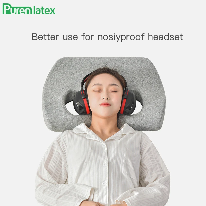 PurenLatex Noise-proof Headset Hole Pillow Space Memory Foam Pillow Orthopedic Release Pressure Pain Pillow Slow with Ear Holes
PurenLatex Noise-proof Headset Hole Pillow Space Memory Foam Pillow Orthopedic Release Pressure Pain Pillow Slow with Ear Holes