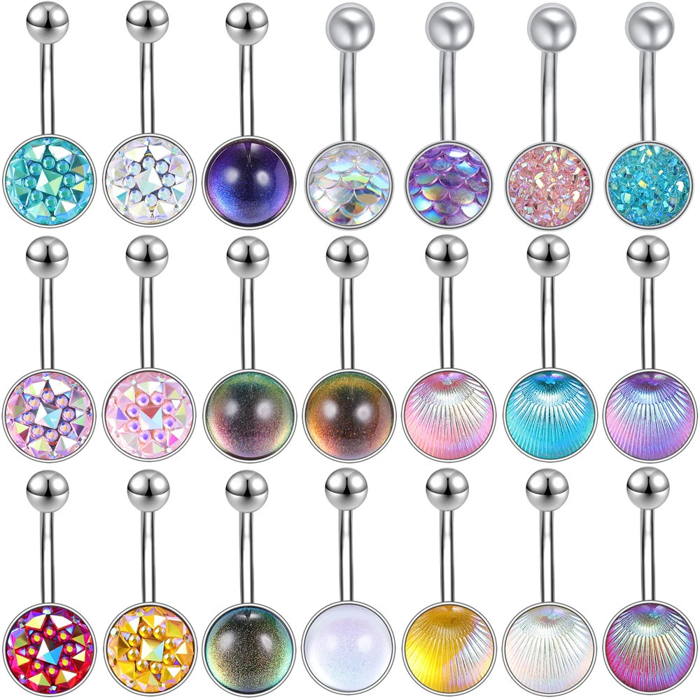 ZS 14G 1PC Stainless Steel Navel Piercing Summer Body Jewelry Crystal Belly Button Ring Women Body Sequins Barbell Piercings
ZS 14G 1PC Stainless Steel Navel Piercing Summer Body Jewelry Crystal Belly Button Ring Women Body Sequins Barbell Piercings