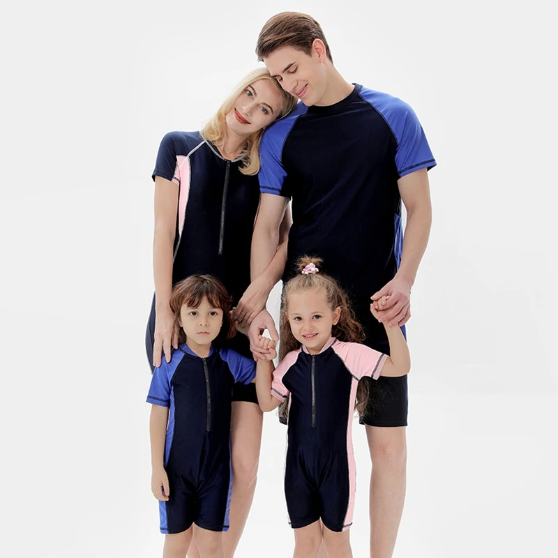 Bathing Suit Family Matching Swimwear Surfing Suit Short Sleeve One-Pieces Swimwear New Monokini Push Up Swimsuit Zipper Wetsuit
Bathing Suit Family Matching Swimwear Surfing Suit Short Sleeve One-Pieces Swimwear New Monokini Push Up Swimsuit Zipper Wetsuit