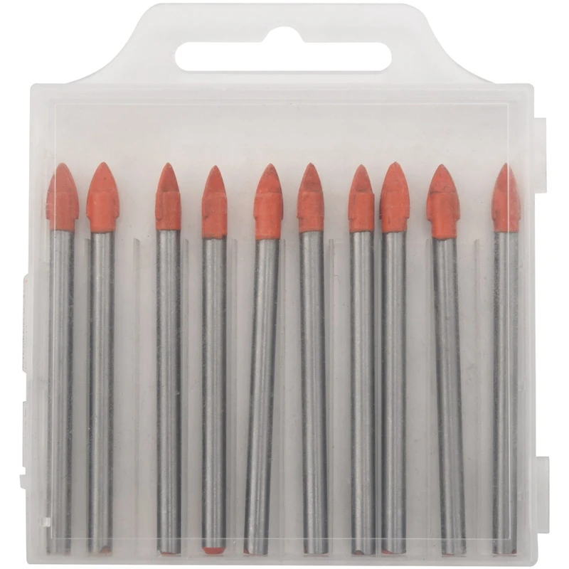 10 Pieces 6MM Glass And Tile Drill Bits Set Carbide Drilling Tool 
10 Pieces 6MM Glass And Tile Drill Bits Set Carbide Drilling Tool