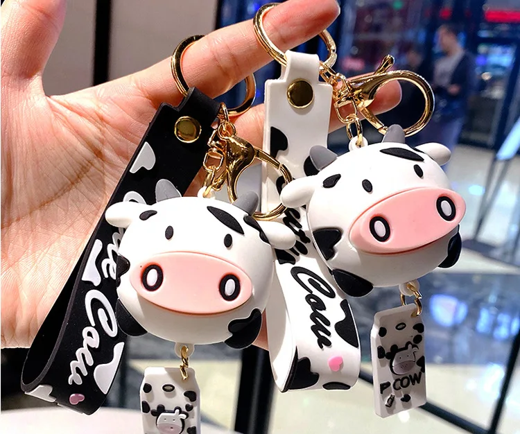 New Creative Silicone Animal Cow Cat Duck Keychains Personality Cartoon Cute Car Key Chain Ring Bag Pendant
New Creative Silicone Animal Cow Cat Duck Keychains Personality Cartoon Cute Car Key Chain Ring Bag Pendant