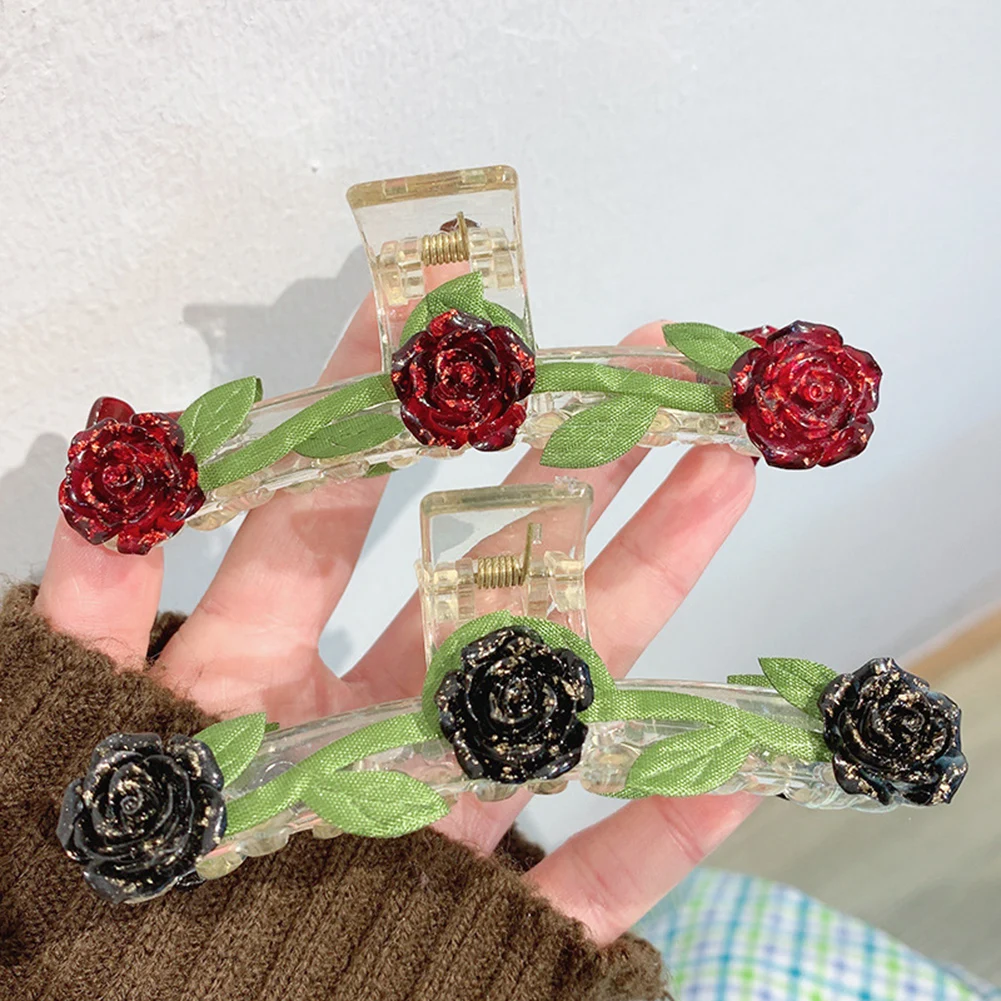 2022 Large Ponytail Shark Hair Clip For Women Fashion Korean Claw Clip Thick Hair Colorful Rose Vintage Crab Hair Clip Barrettes
2022 Large Ponytail Shark Hair Clip For Women Fashion Korean Claw Clip Thick Hair Colorful Rose Vintage Crab Hair Clip Barrettes