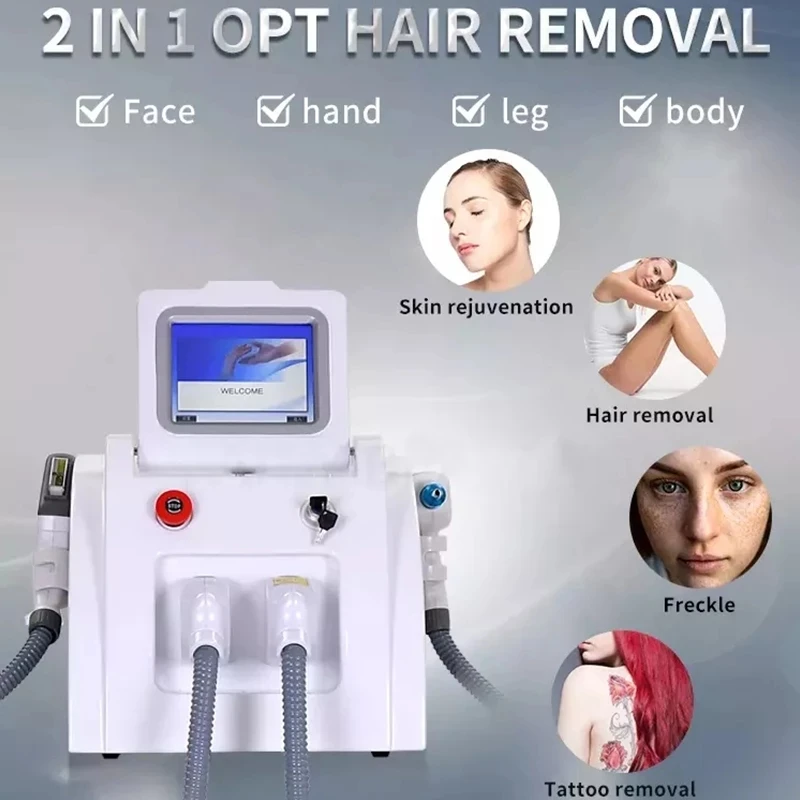 2 в 1 OPT + радиочастота + Фотоэпилятор для удаления татуировок, ND-YAG/OPT/IPL Carbon
2 в 1 OPT + радиочастота + Фотоэпилятор для удаления татуировок, ND-YAG/OPT/IPL Carbon