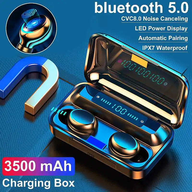 HiFi TWS Earbud bluetooth 5.0 Stereo Wireless Headset LED Display Headset With Power Bank Chagring Box Noise Reduction
HiFi TWS Earbud bluetooth 5.0 Stereo Wireless Headset LED Display Headset With Power Bank Chagring Box Noise Reduction