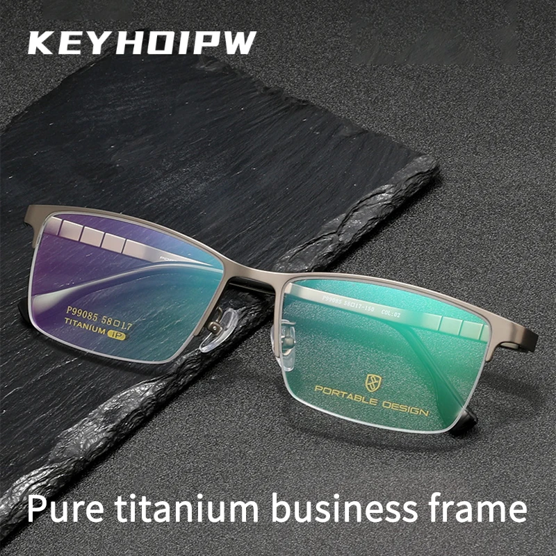 KEYHOIRW Luxury Business Ultra Light Half Frame Myopic Eyes Pure Titanium Optical Prescription Eyeglass Frame For Men 99085
KEYHOIRW Luxury Business Ultra Light Half Frame Myopic Eyes Pure Titanium Optical Prescription Eyeglass Frame For Men 99085
