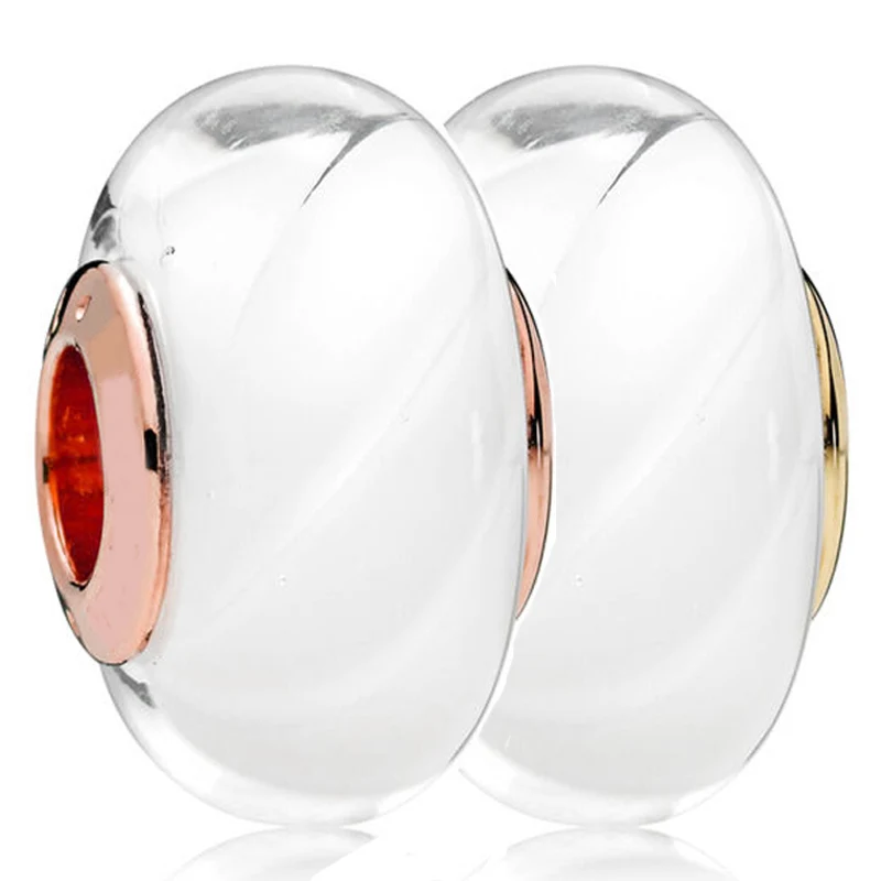 Original Rose Gold White Waves Murano Glass Bead DIY Jewelry Fit 925 Sterling Silver Charm Popular Bracelet
Original Rose Gold White Waves Murano Glass Bead DIY Jewelry Fit 925 Sterling Silver Charm Popular Bracelet