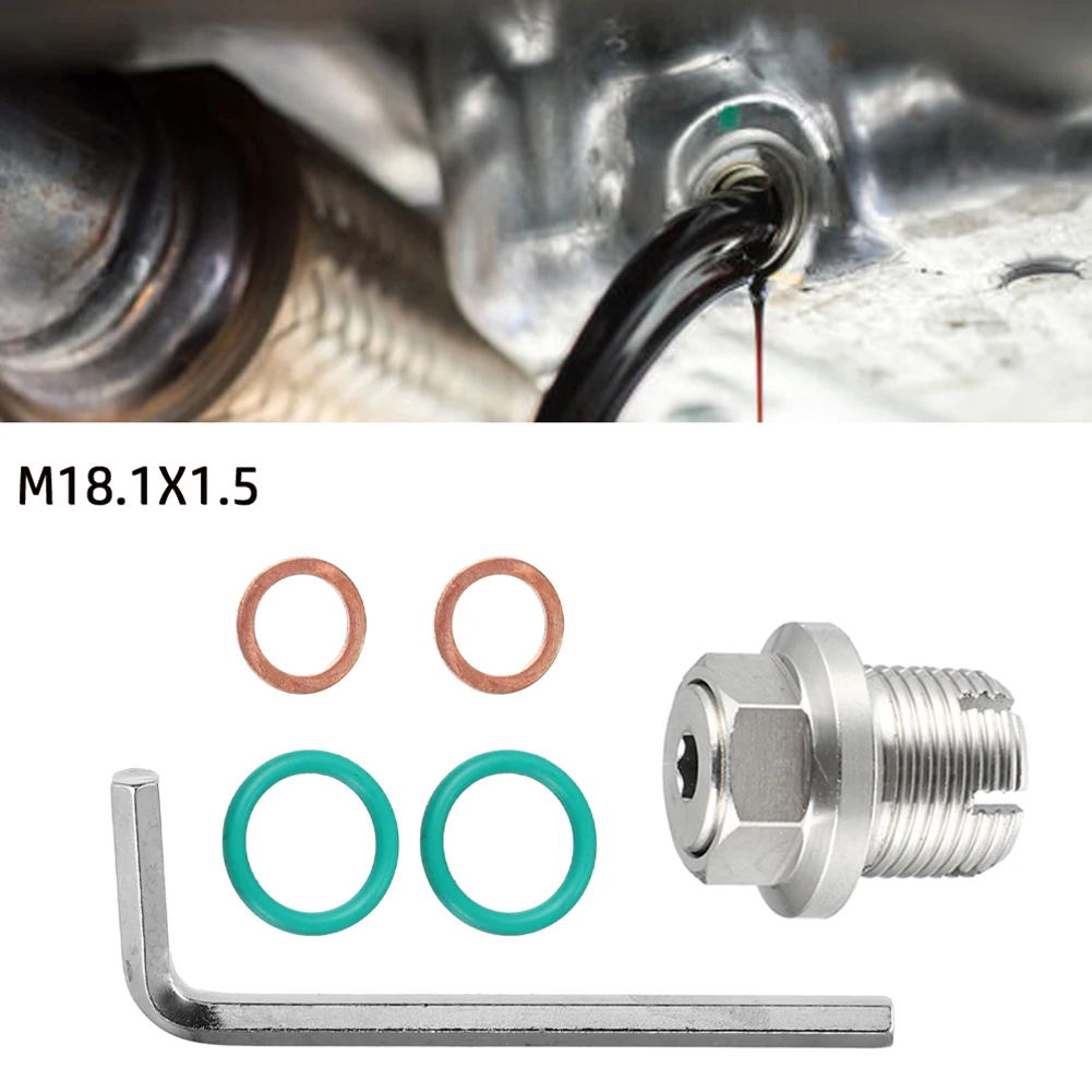 M18.1-1.5 X 15mm Oil Drain Plug Oversize Piggyback Stainless Steel Self Tapping Oil Pan Thread Repair Kit
M18.1-1.5 X 15mm Oil Drain Plug Oversize Piggyback Stainless Steel Self Tapping Oil Pan Thread Repair Kit