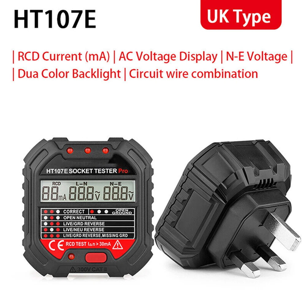 Розетка тестер с розеткой Electric HT107D (ЕС)/HT107E (Великобритания), детектор напряжения цепи, настенная розетка 220 В ± 20 В/110 В ± 20 в
Розетка тестер с розеткой Electric HT107D (ЕС)/HT107E (Великобритания), детектор напряжения цепи, настенная розетка 220 В ± 20 В/110 В ± 20 в