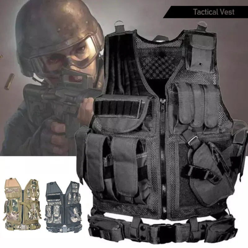 Law Enforcement Tactical Vest Adjustable Military Men's Tactical Camouflage Vest Outdoor Hunting Shooting Hunting Vest Clothing
Law Enforcement Tactical Vest Adjustable Military Men's Tactical Camouflage Vest Outdoor Hunting Shooting Hunting Vest Clothing