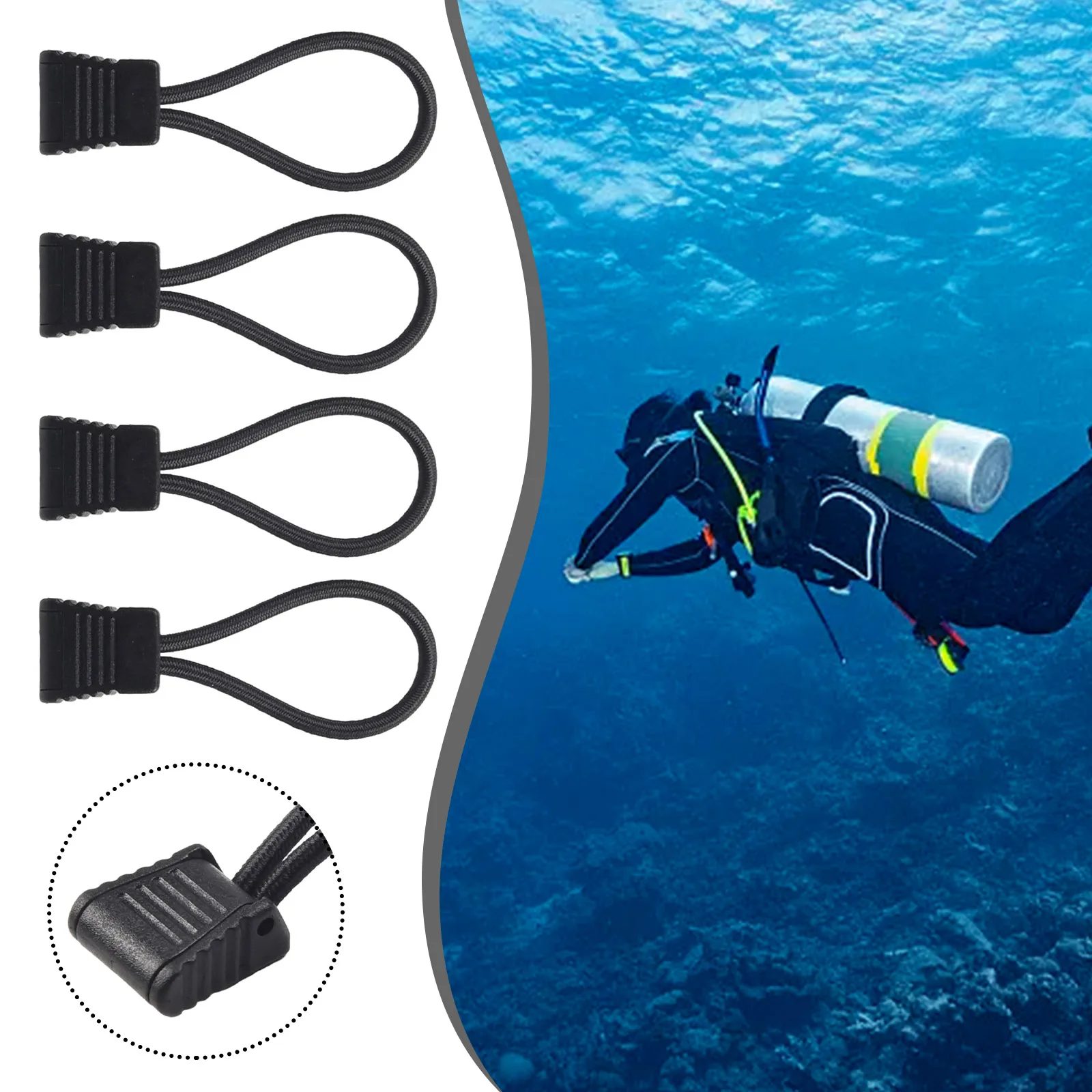 4pcs Scuba Diving Hose Retainer Rope Clip Holder Elastic Rope Bungee Diving Snorkel Attachment Rope Dive Diver Accessories Parts
4pcs Scuba Diving Hose Retainer Rope Clip Holder Elastic Rope Bungee Diving Snorkel Attachment Rope Dive Diver Accessories Parts