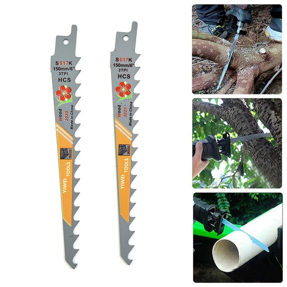 2pcs S617K 150mm HCS Reciprocating Saw Blade Jigsaw Blade Wood Plastic Board Metal Cutting Household Diy Tool Accessories
2pcs S617K 150mm HCS Reciprocating Saw Blade Jigsaw Blade Wood Plastic Board Metal Cutting Household Diy Tool Accessories