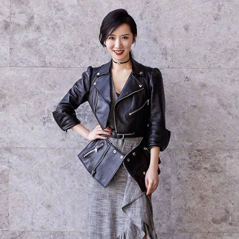 100% Sheepskin Coat Female genuine Leather Jacket women Motorcycle Leather Jackets Spring Autumn Cuero Genuino2023
100% Sheepskin Coat Female genuine Leather Jacket women Motorcycle Leather Jackets Spring Autumn Cuero Genuino2023