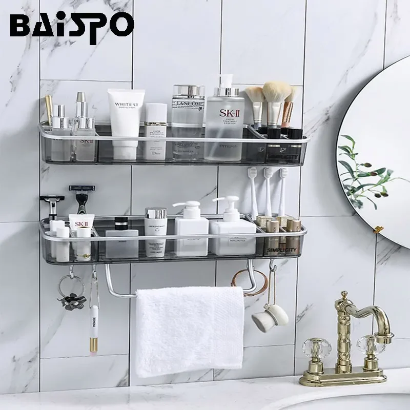 NEW Punch-Free Bathroom Shelf Seamless Shampoo Makeup Towel Storage Rack Bathroom Corner Shower Rack Bathroom Accessories
NEW Punch-Free Bathroom Shelf Seamless Shampoo Makeup Towel Storage Rack Bathroom Corner Shower Rack Bathroom Accessories