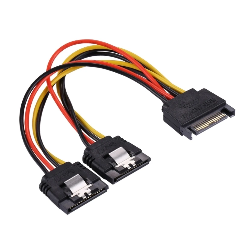896F Sata Power Splitter Cable SSD HDD Hard Drive Power Cable Sata 15 Pin Male to 2 x Female Power Y-Splitter Extension Cable
896F Sata Power Splitter Cable SSD HDD Hard Drive Power Cable Sata 15 Pin Male to 2 x Female Power Y-Splitter Extension Cable