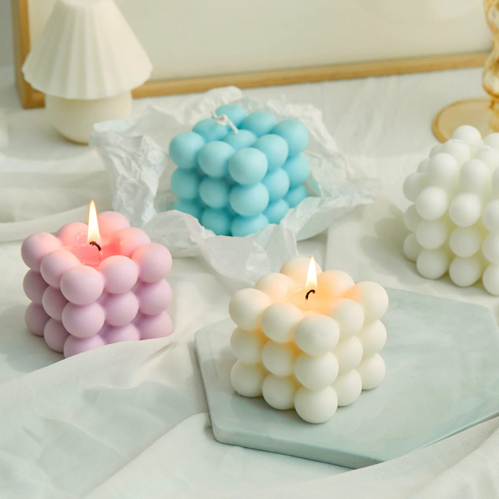 Small Bubble Cube Candle Soy Wax Aromatherapy Scented Candles Relaxing Birthday Gift 1PC
Small Bubble Cube Candle Soy Wax Aromatherapy Scented Candles Relaxing Birthday Gift 1PC
