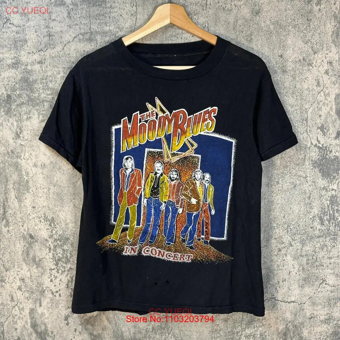 Коллекция 1981 года футболка The Moody Bluetooth на большие расстояния Voyager US Tour полный
