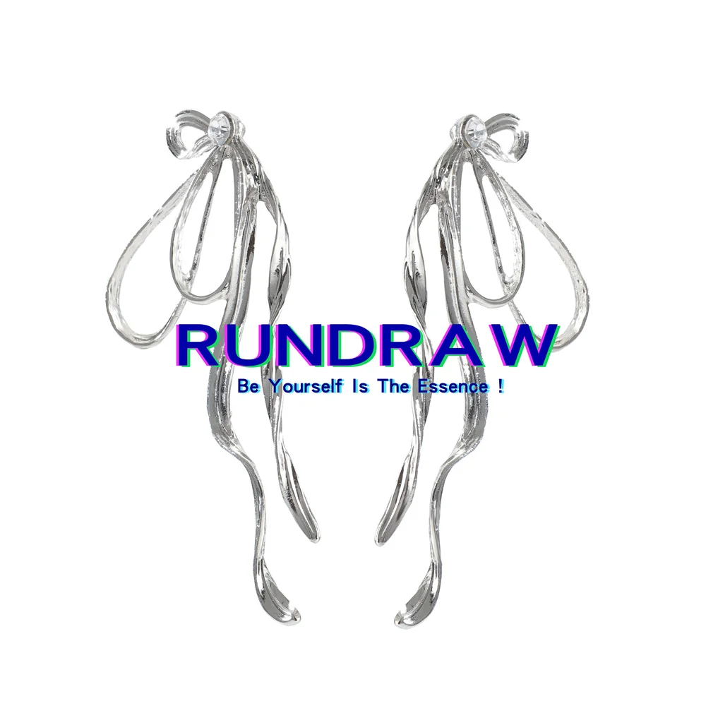 Rundraw Fashion Silver Color Women Fairy Streamer Bow Earrings Jewelry For Gothic Party Jewelry Gifts Earrings
Rundraw Fashion Silver Color Women Fairy Streamer Bow Earrings Jewelry For Gothic Party Jewelry Gifts Earrings