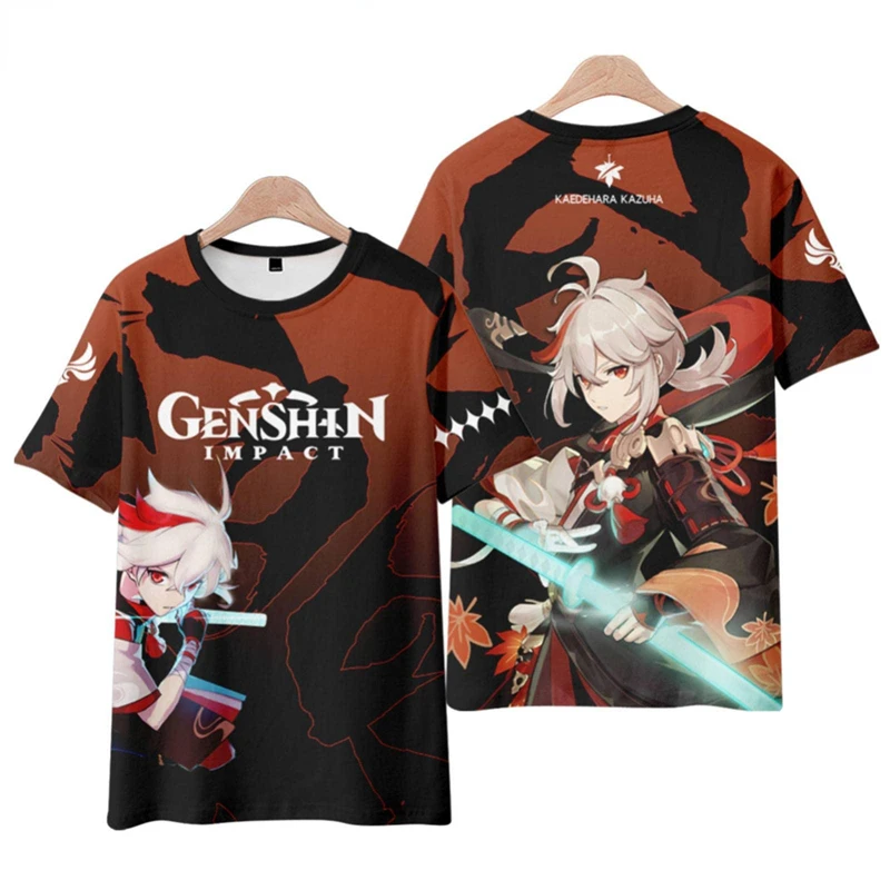 Мужские футболки Genshin Games с 3D принтом, модная летняя уличная одежда с мультяшным рисунком, повседневные футболки для мальчиков и девочек, топы
Мужские футболки Genshin Games с 3D принтом, модная летняя уличная одежда с мультяшным рисунком, повседневные футболки для мальчиков и девочек, топы