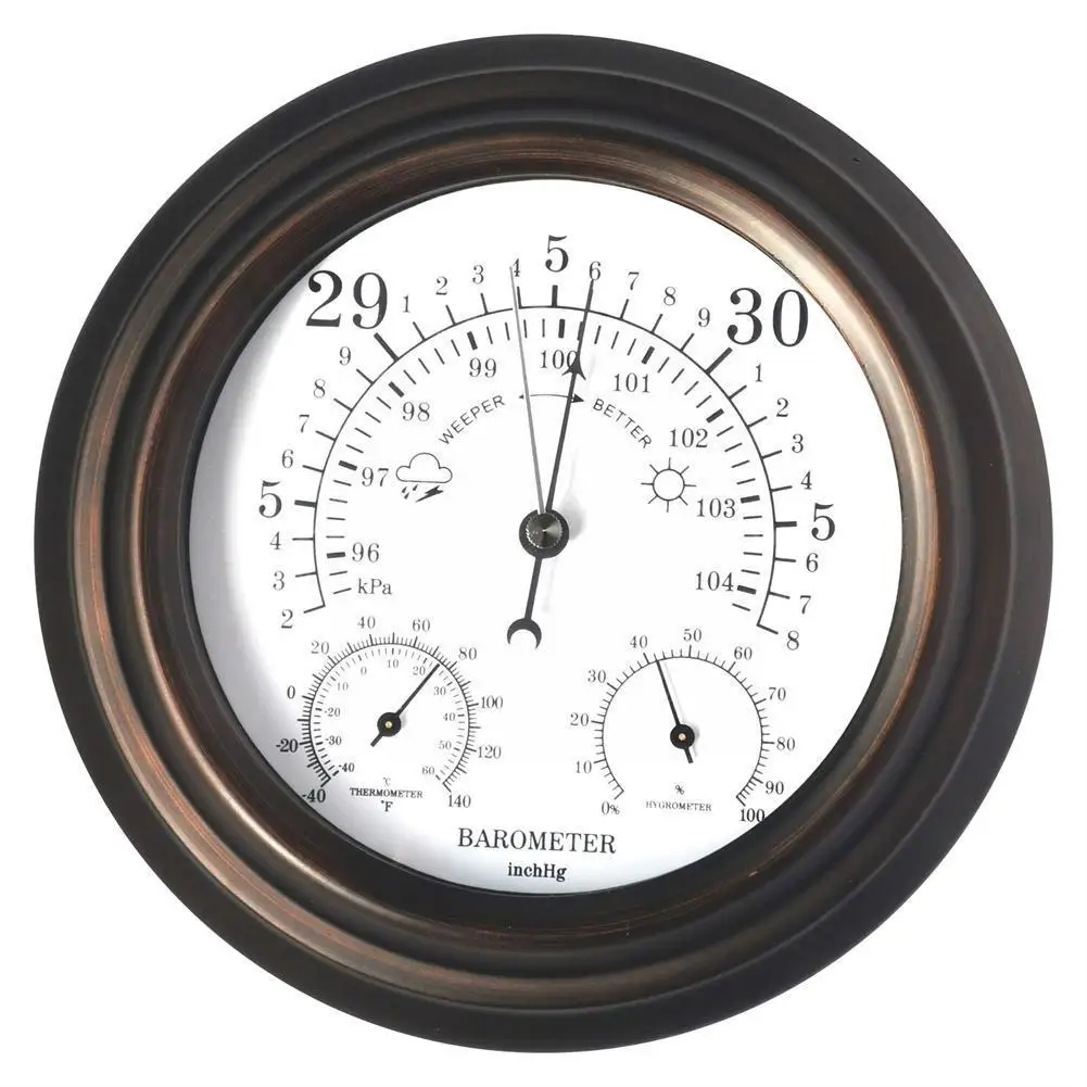 20CM Three In One Barometer Thermometer Hygrometer Station Mounted Gauge Pressure Use Wall Weather X4O0
20CM Three In One Barometer Thermometer Hygrometer Station Mounted Gauge Pressure Use Wall Weather X4O0