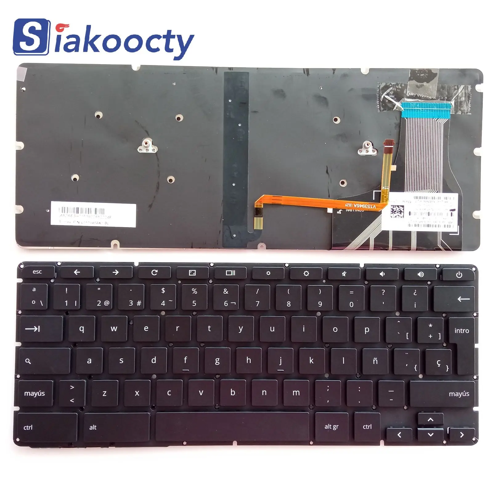 

Spanish Backlit Keyboard For HP Chromebook 13 G1 laptop keyboard TPN-Q176 859535-001