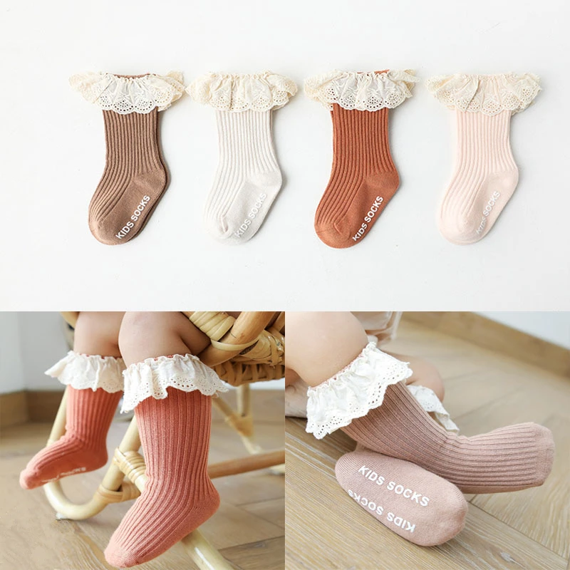 Newborn Infantil Socks Baby Girl Knee High Lace Socks Toddler Baby Anti Slip Cotton Spring Autumn Infant Long Sock For 0-3 Year
Newborn Infantil Socks Baby Girl Knee High Lace Socks Toddler Baby Anti Slip Cotton Spring Autumn Infant Long Sock For 0-3 Year
