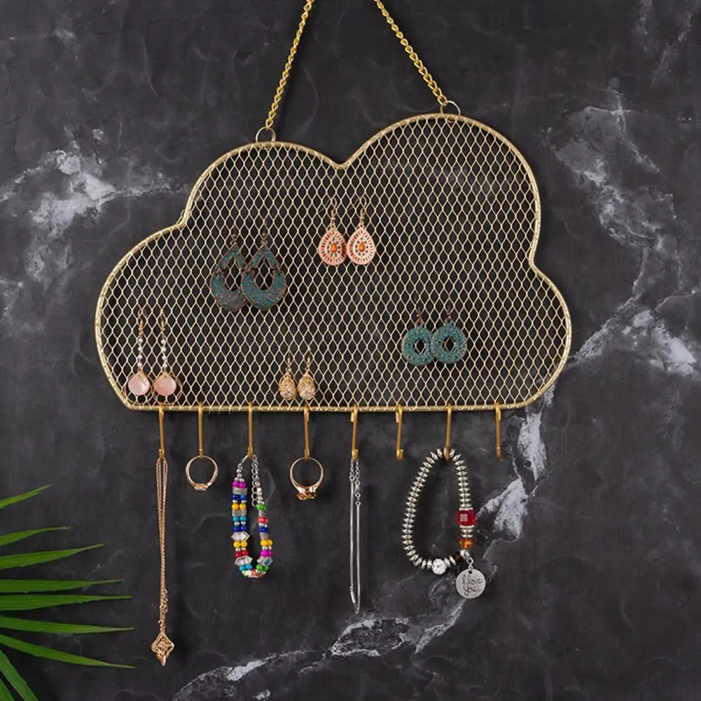 for Shop Retail Necklace Organizer Convenient Hanging Storage Cloud Shape Metal Grid Hook Earring Ring Bracelet Holder
for Shop Retail Necklace Organizer Convenient Hanging Storage Cloud Shape Metal Grid Hook Earring Ring Bracelet Holder