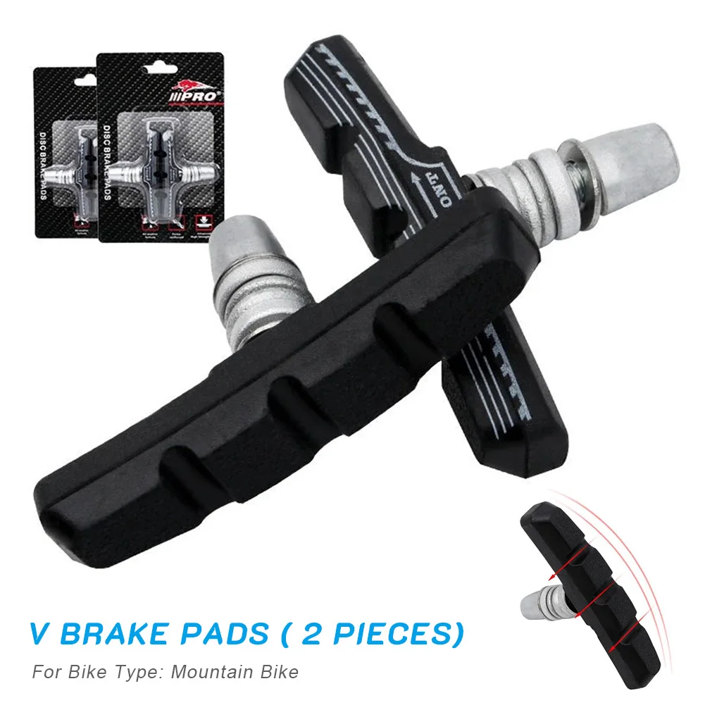 Bicycle Brake Pads Mountain Bike V-Brake Pads with Nuts and Spacers V Brake Blocks Shoes 70mm Threaded for Linear Pull Brakes
Bicycle Brake Pads Mountain Bike V-Brake Pads with Nuts and Spacers V Brake Blocks Shoes 70mm Threaded for Linear Pull Brakes