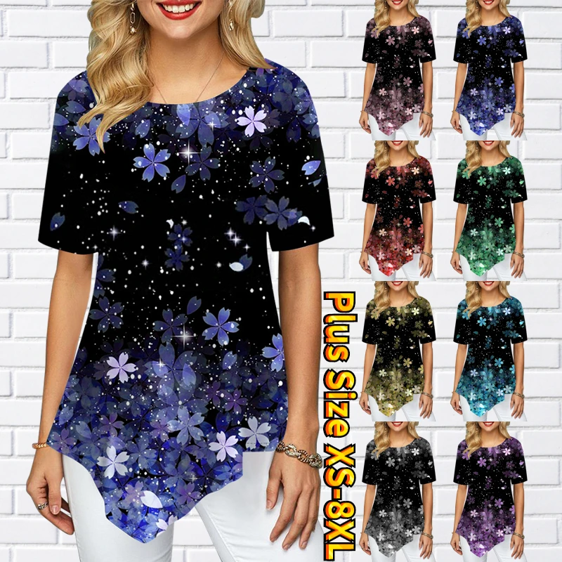 Women's Casual Short Sleeve T-shirts Loose Tops 3D Floral Print T-shirt Ladies Street Fashion Comfort Tops Everyday Tee Shirt
Women's Casual Short Sleeve T-shirts Loose Tops 3D Floral Print T-shirt Ladies Street Fashion Comfort Tops Everyday Tee Shirt
