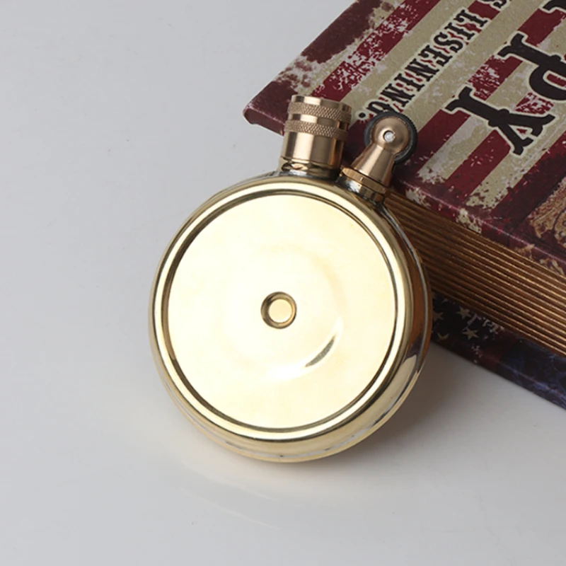 

Special Shaped Round Cake Trench Spray Dragon Kerosene Lighter Creative Oblique Fire Pipe Smoking Accessories Gadgets For Men