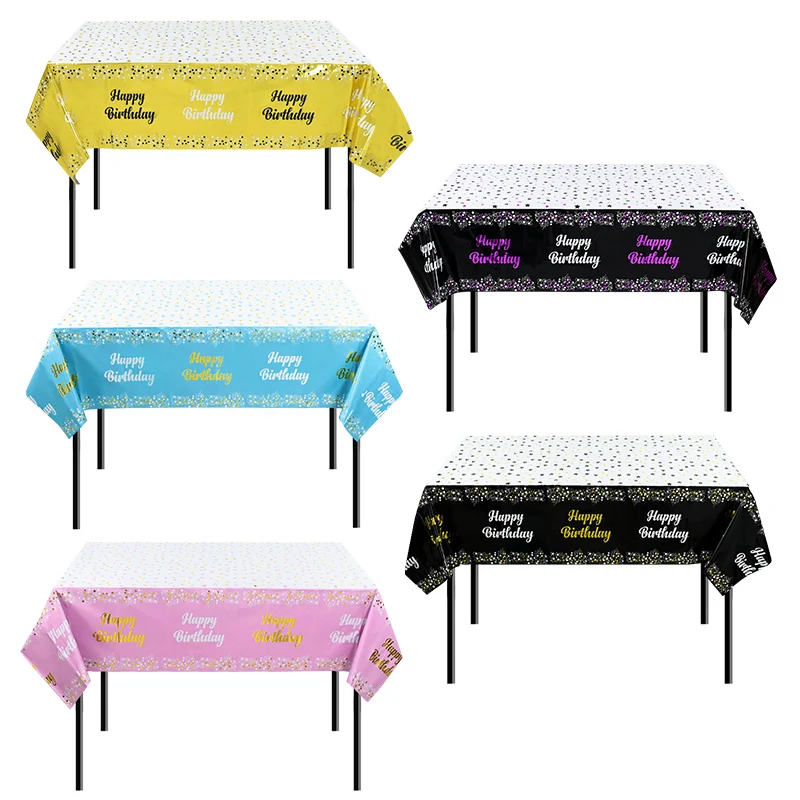 137*274cm Disposable Tablecloth Happy Birthday Dot Star Pattern Plastic Table Cloth Baby Shower Event Party Supplies Decorations
137*274cm Disposable Tablecloth Happy Birthday Dot Star Pattern Plastic Table Cloth Baby Shower Event Party Supplies Decorations
