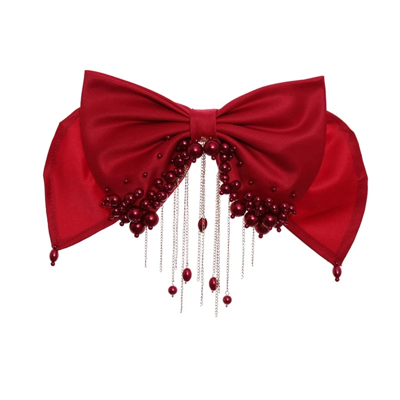 X7YA Durable Large Solid Color Bridal Hair Bow Satin and Spring Clip Hairpin Gift for Women Lady Girls Friends Hair Barrettes
X7YA Durable Large Solid Color Bridal Hair Bow Satin and Spring Clip Hairpin Gift for Women Lady Girls Friends Hair Barrettes