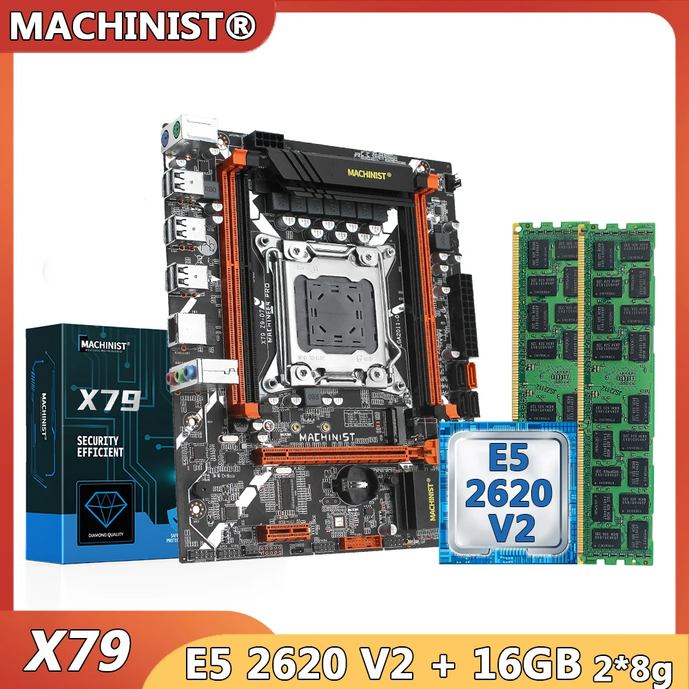 Machinist X79 комплект материнской платы с процессором Intel xeon E5 2620 V2 2x8 ГБ = 16 ГБ DDR3 ОЗУ память LGA 2011x79
Machinist X79 комплект материнской платы с процессором Intel xeon E5 2620 V2 2x8 ГБ = 16 ГБ DDR3 ОЗУ память LGA 2011x79