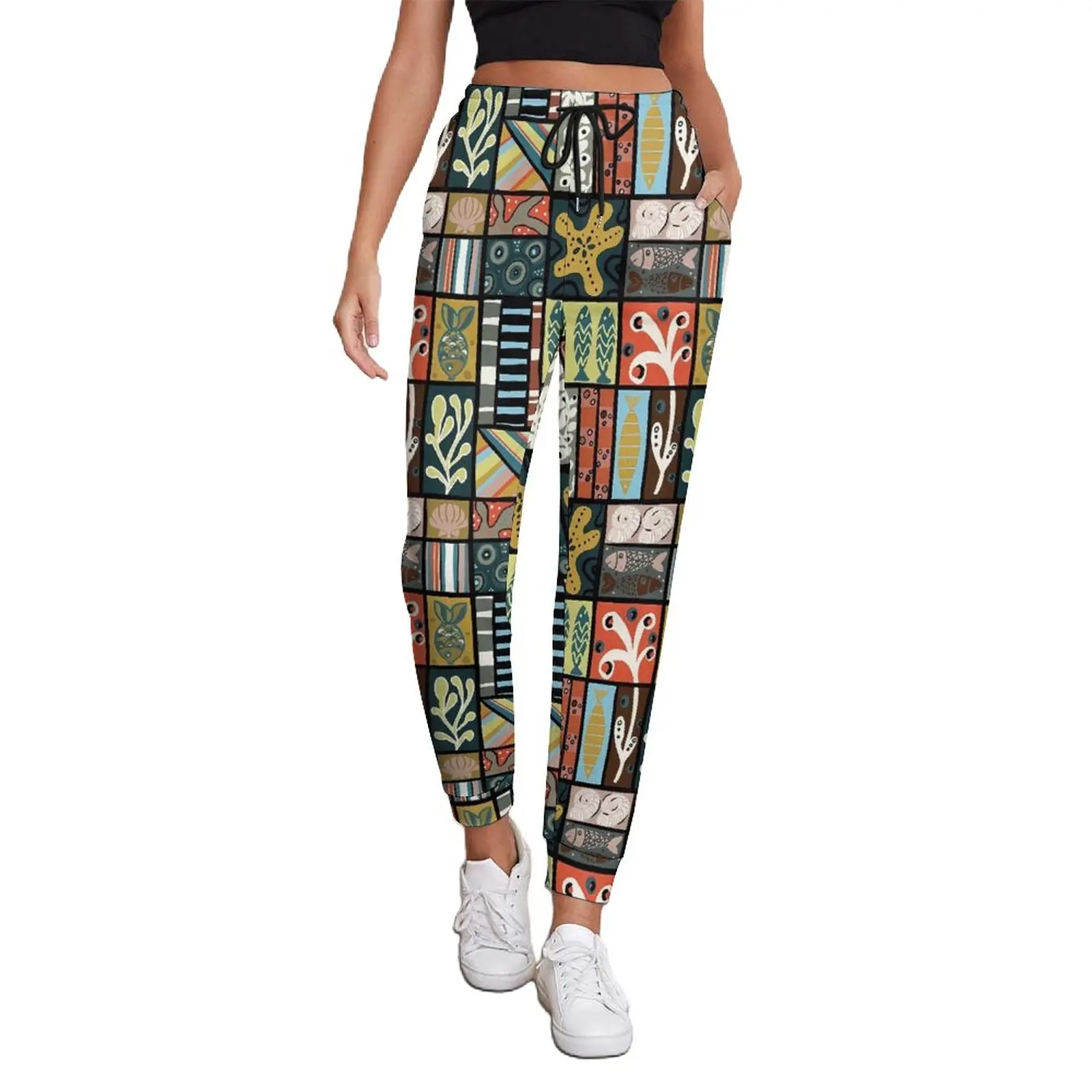 Patchwork Print Jogger Pants Spring Colorful Fishes Modern Sweatpants Woman Street Style Custom Trousers Big Size 3XL
Patchwork Print Jogger Pants Spring Colorful Fishes Modern Sweatpants Woman Street Style Custom Trousers Big Size 3XL