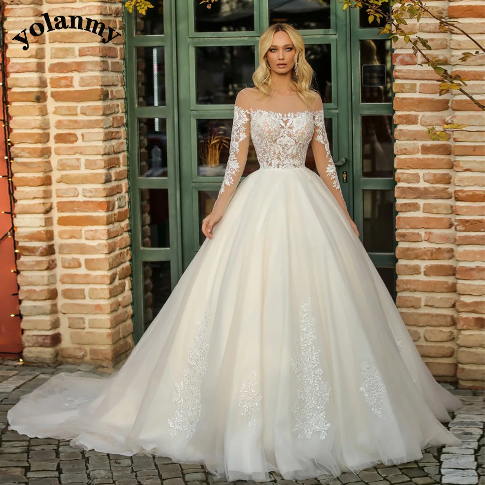 YOLANMY 2 Glamorous Wedding Dresses For Mariages Appliques Vestido De Casamento Customised
YOLANMY 2 Glamorous Wedding Dresses For Mariages Appliques Vestido De Casamento Customised