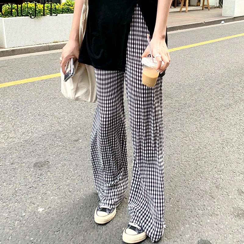 Slit Plaid Pants Women's Spring Thin Section Drape Mopping Pants 2022 New High-waisted Slim Straight Wide Leg Pants
Slit Plaid Pants Women's Spring Thin Section Drape Mopping Pants 2022 New High-waisted Slim Straight Wide Leg Pants