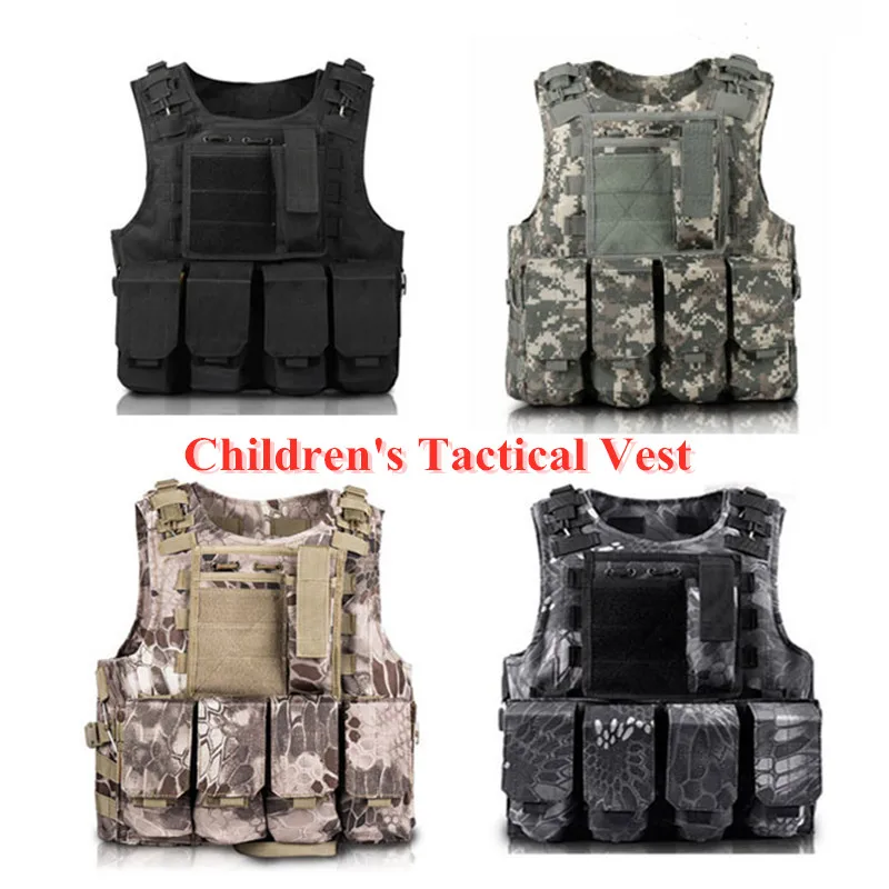 Kids Boys Tactical Vest Camouflage Bulletproof Combat Armor Tops Army Soldier Equipment Special Forces Military Uniform
Kids Boys Tactical Vest Camouflage Bulletproof Combat Armor Tops Army Soldier Equipment Special Forces Military Uniform