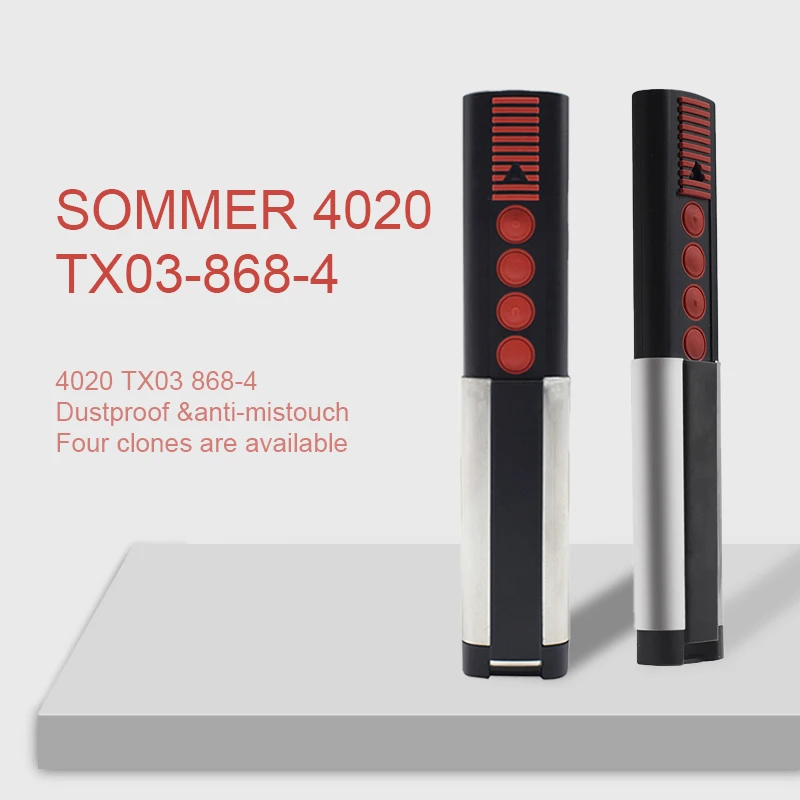 SOMMER 868MHz 4020 TX03-868-4 4026 4031 Garage gate Remote Control Rolling Code Handheld Transmitter APERTO 4025 4021
SOMMER 868MHz 4020 TX03-868-4 4026 4031 Garage gate Remote Control Rolling Code Handheld Transmitter APERTO 4025 4021