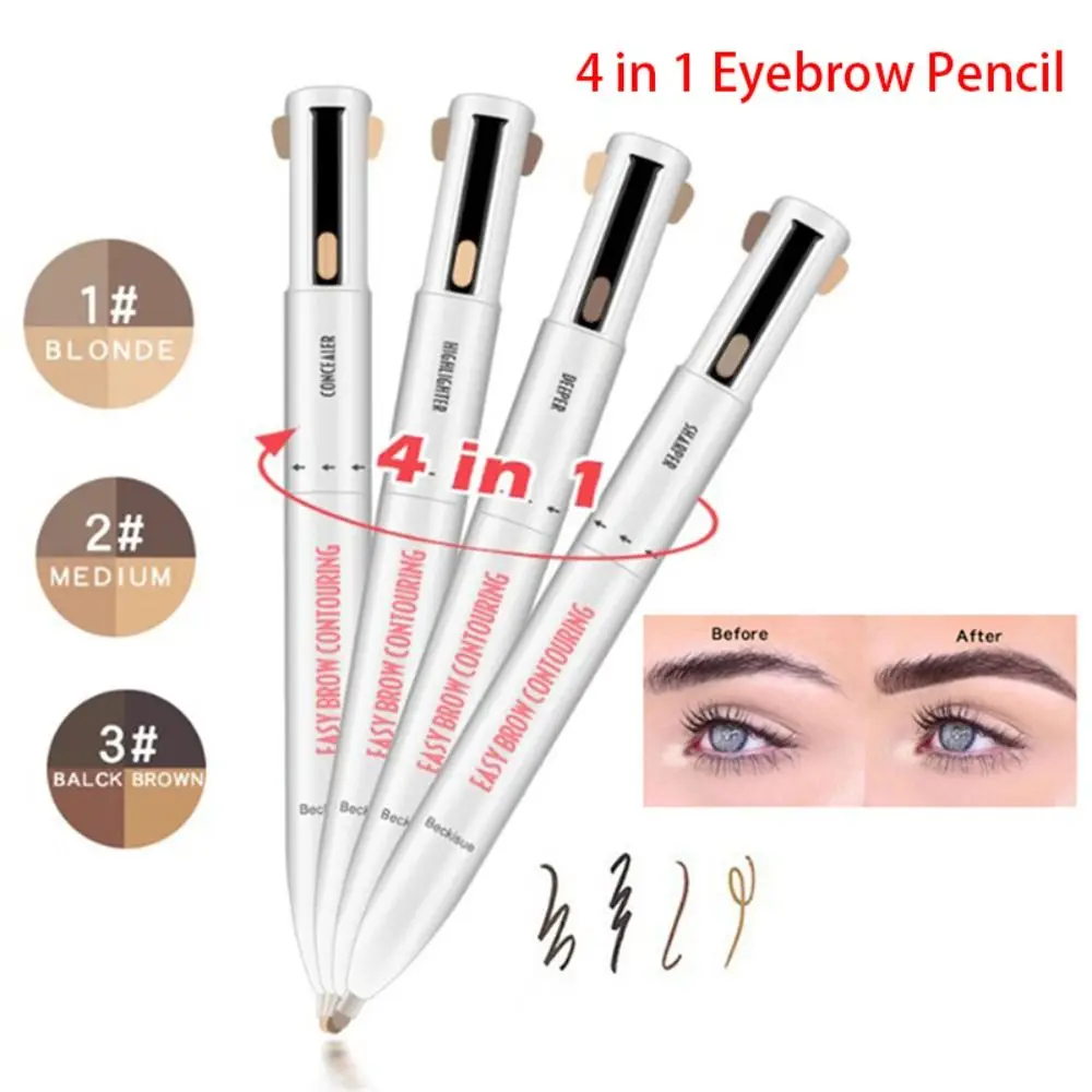 

Microblading Marker Pen Makeup Tool Eyeliner Pen 4 In 1 Eyebrow Pencil Eye Brow Tint Eyebrow Enhancer Permanent Tattoo Pen